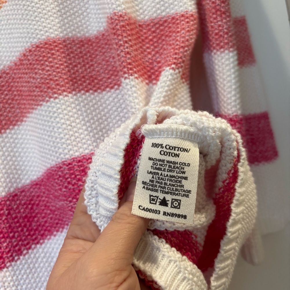 Cotton Country by Parkhurst Vivienne Stripe Pullover 100% cotton size S NWOT - Picture 4 of 6